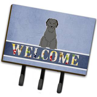 """" Caroline's Treasures Briard Black Welcome Wall Hook Triple Multicolor """"