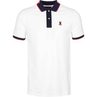 Psycho Bunny Thatcher Pique Polo Shirt in White I Norton Barrie - L