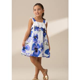 Angel & Rocket Angel & Rocket Blue Arielle Broderie Panel 100% Cotton Dress
