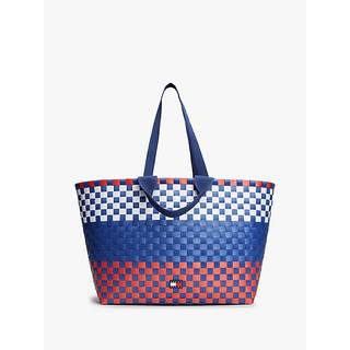 Woven Check Tote Bag