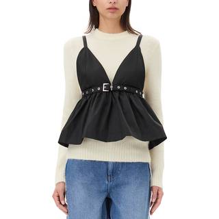 Ganni Top Duchesse Nylon Strap 34 - Black - 34