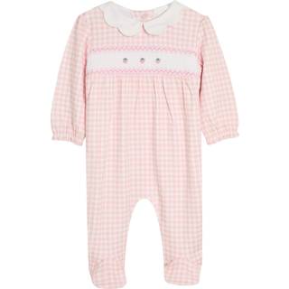 Jojo Maman Bébé Footed Smocked Broderet 100% Bomuld SparkedragtNyfødt