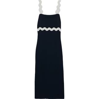 Reiss Reiss Asher Wave-Trim Crepe Midi Kjole
