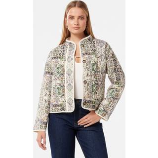 Forever New Forever New Green Astrid Quilted Liner 100% Cotton Jacket
