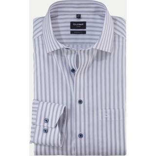OLYMP Herren Hemd blau gestreift
