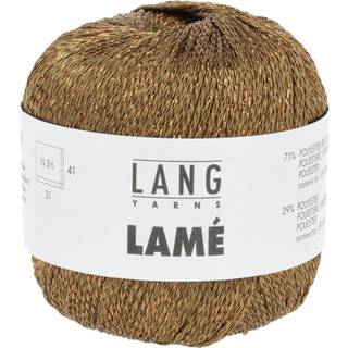 Lang Yarns Lamé 0015 Indhold: 71% Recycled polyester, 29% polyester Vægt/længde: 25 g = 135 meter Anbefalede pinde: 3,5-4 mm Strikkefasthed: 10 x 10 cm = 31 m x 41 p Vask: Maskinvask 30 °c / Tåler ikke tørretumbling.