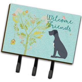 """" Caroline's Treasures velkomne Venner Black Dane Wall Hook Triple Multicolor """"