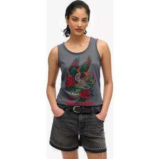 Superdry Neo Trad Tattoo Scoopneck 100% bomuldstankEU 42 (UK 14)