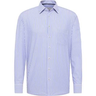 MODERN FIT Shirt in royal blue striped