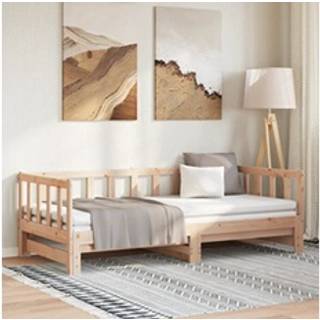 daybed med udtræk 2x(80x200) cm massivt fyrretræ