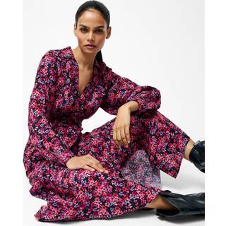 French Connection French Connection Black/Red Jennifer Midi Dress