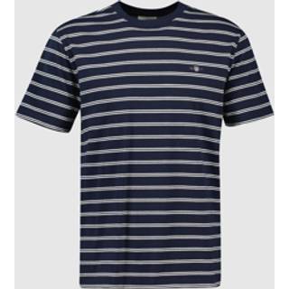 Gant Striped T Shirt Evening Blue