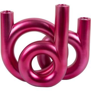 Lysestage Rings 12x20cm rosa