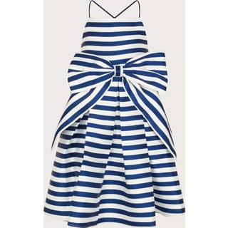Monsoon Monsoon Blue Stripe Bow Strappy Twill Dress