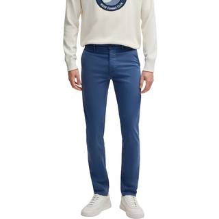 Slim fit chinos i bomuldssatin med stræk