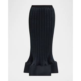 Simkhai Hollis ruffled knitted midi skirt - white - XS