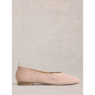 White Stuff White Stuff Natural Cheri Leather Ballerina Pumps