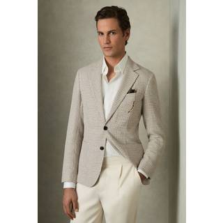 Reiss Vitale Slim Fit Enkeltradet Dogtooth-Ternet Blazer42