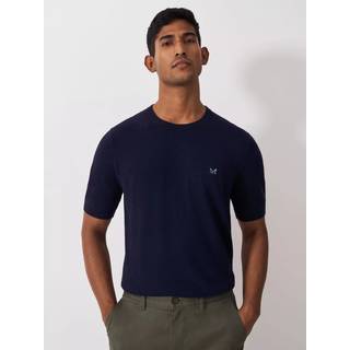 Crew Clothing Crew Clothing Blue Cotton Linen Crew Neck T-Shirt