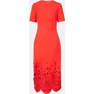 Oscar de la Renta Floral cutout cocktail dress - orange - XXS