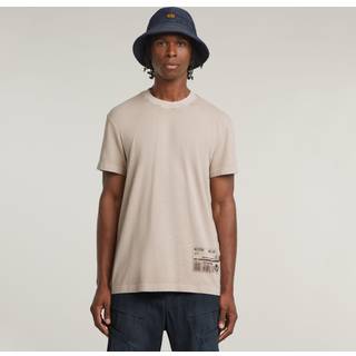 Shipping Graphic Overdyed T-Shirt - Beige - Men