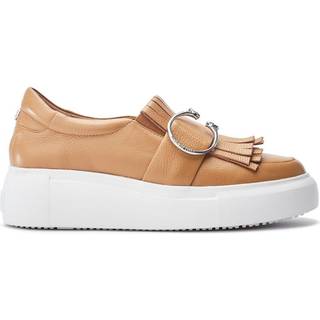Moda in Pelle Moda in Pelle Clove Leopard Tryk Spænde Kilehæle Læder Hvid Trainers