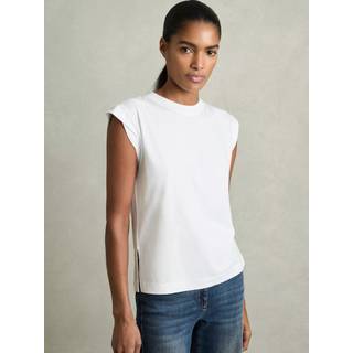 Reiss Jade Cotton Cap Sleeve T-ShirtM