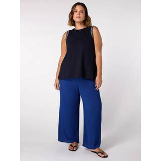 Live Unlimited Live Unlimited Blue Curve Petite Crinkle Drawstring Trousers