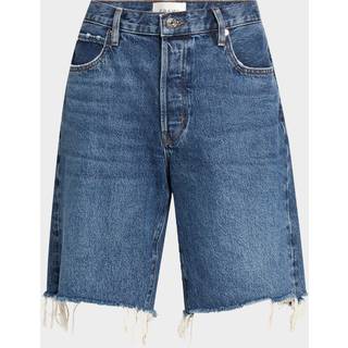 Frame Deconstructed high-rise denim shorts - blue - 32