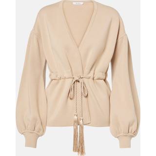 Max Mara Tiberio belted virgin wool cardigan - beige - S