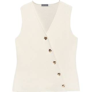 Mint Velvet Mint Velvet White Asymmetric Knit Waistcoat