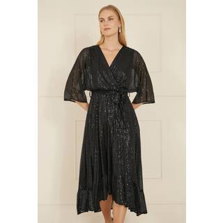Yumi Pailletter Kimono Midi Wrap KjoleEU 48 (UK 20)