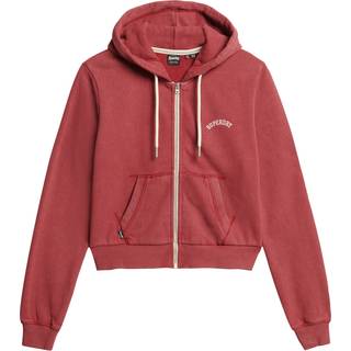 Superdry Essential Logo Afkortet Zip 100% Bomuld HættetrøjeEU 42 (UK 14)