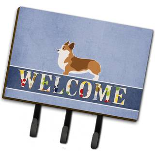 """" Caroline's Treasures Corgi Welcome Wall Hook Triple Multicolor """"