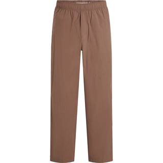 Relaxed Cotton Poplin Trousers - Grey - M
