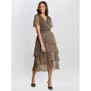 Gina Bacconi Cheri Metallisk Strik Tiered KjoleEU 36 (UK 8)