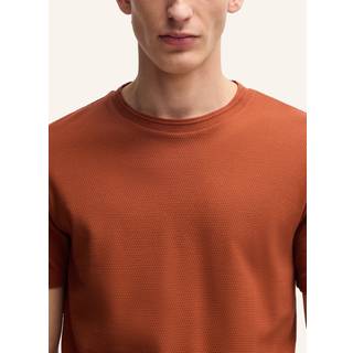 T-shirt i bomuldsblanding med jacquardboblestruktur