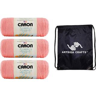 Caron Simply Soft Collection BlackBerry H97Col -5 (3 -SKEINS - Samme farvestof) Bundne medium #4 Akrylgarn til hækling og strikning - bundt med 1