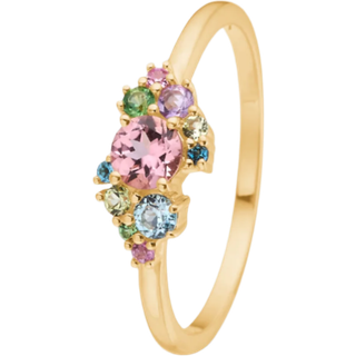 Mads Z Little Princess ring i 14 kt guld med pink turmalin - Str. 54