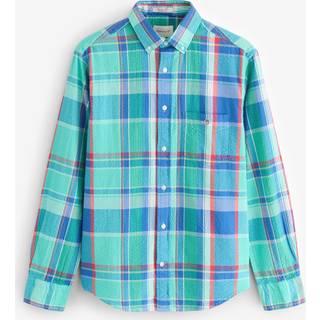 Gant GANT Blue 100% Cotton Regular Fit Seersucker Madras Shirt