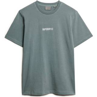 Superdry Superdry Blue Oversized Micro Logo Graphic 100% Cotton T-Shirt