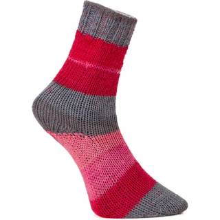 Viking Aurora 654 Multi rød/rosa/grå Indhold: 75% superwash uld, 25% nylon Vægt/længde: 150 g = ca. 375 meter Anbefalede pinde: 3.5 mm Strikkefasthed: 10 cm = 22 m Vask: Maskinvask 40°C uden skyllemiddel / Tåler ikke tørretumbling.