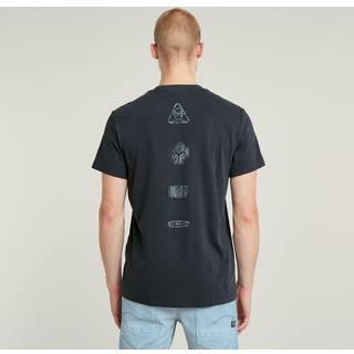 Shipping Graphic Overdyed T-Shirt - Dark blue - Men