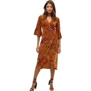 Superdry Kortærmet Velvet Wrap Midi KjoleEU 40 (UK 12)