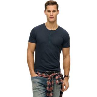 Superdry Superdry Blue The Merchant Store Short Sleeve Grandad 100% Cotton T-Shirt