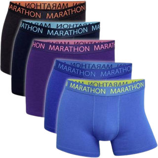 Marathon herre 5-pak tights str. XL - sort/blå/lilla (På lager i varehus)