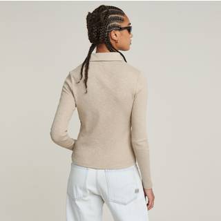Polo Top Slim - Beige - Women