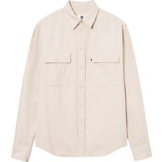 Wood Wood - Wwaxl Herringbone Shirt - Skjorter til mænd - Sand Grey - S
