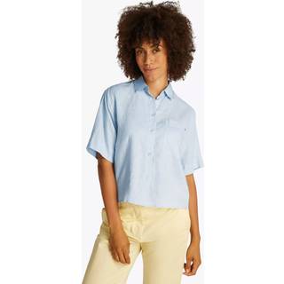 Tommy Hilfiger Tommy Hilfiger Blue Linen Short Sleeve 100% Linen Shirt