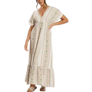 South Beach South Beach Cream Jacquard V-Neck Maxi Dress